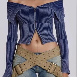 Jaded London Off Shoulder Sweater L NWT